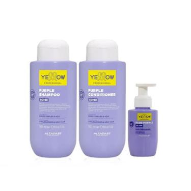 Imagem de Kit Yellow Purple Silver - Shampoo & Condicionador 500ml + Pure Sérum 