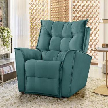 Imagem de Poltrona Da Mamãe Para Sala Reclinavel Carinho Veludo - Shop das Cabec