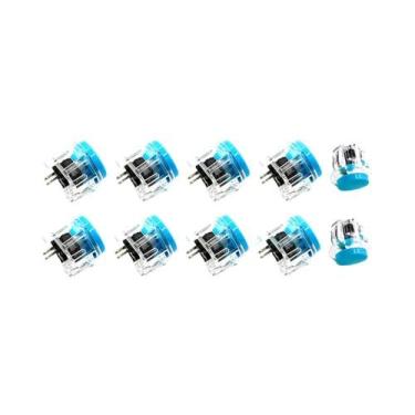 Imagem de Botão Transparente De 30mm 24mm (10 Peças) Para Máquina De Fliperama, 