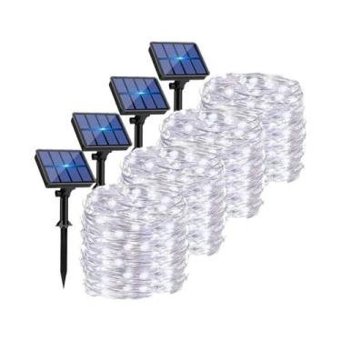Imagem de Luzes De Cordão Solares À Prova d'Água 4 Pacotes 8 Modos Luzes De Fada