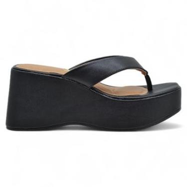 Imagem de Tamanco Vizzano Feminino Casual Conforto Anabela Macio-Feminino