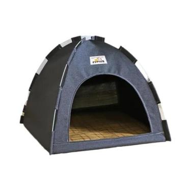Imagem de Cama Tenda Removível De Lona Para Pets, Casinha Semi-fechada Para Gato