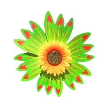 Imagem de Catavento Decorativo Giratório De Jardim Em Forma De Girassol Para Gra