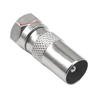 Imagem de Adaptador RF Coaxial PAL DVB-T Macho Para IEC Fêmea Conector Reto - NO