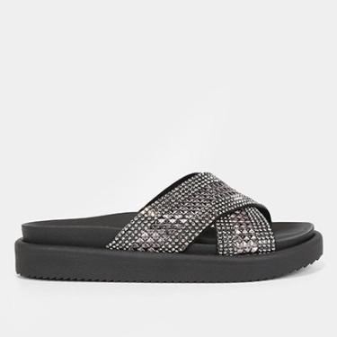 Imagem de Sandália Anacapri Strass Tachas Feminina-Feminino