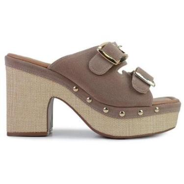 Imagem de Tamanco Feminino Bebecê Camurça Cogumelo Marrom - T5110-Feminino