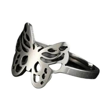 Imagem de Anel De Dedo Minimalista Geométrico Em Aço Inoxidável Para Mulheres, A