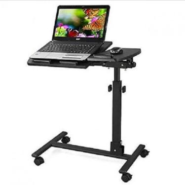 Imagem de Mesa Notebook Multiuso Suporte De Luxo Com Ajuste De Altura E Inclinação Ergonomica Cama Sofa Preto