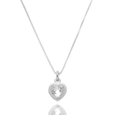 Imagem de Colar Feminino Ponto De Luz Prata 925 + Caixinha Garantia Nf - Lojas L