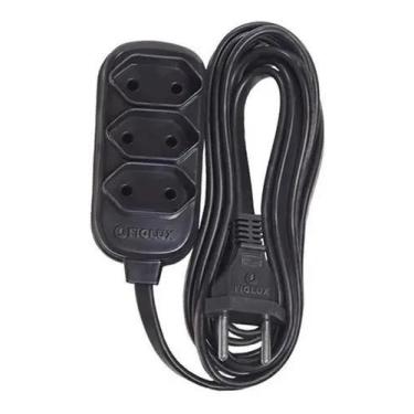 Imagem de Extensão Elétrica 5 Metros 2P Bipolar 3 Tomadas Fiolux - Congratulatio
