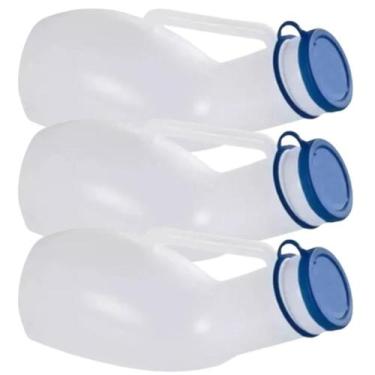 Imagem de Kit 3 papagaio 1400 ml urinol coletor de urina masculino - CELL PUS