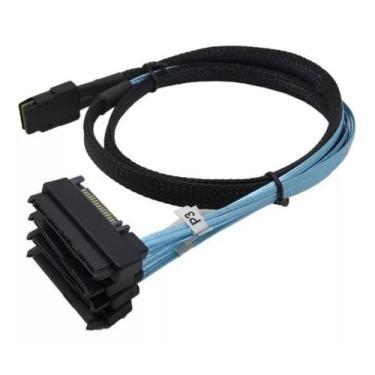 Imagem de Cabo Controladora Mini Sas Sff-8087 Para 4x Portas Sff-8482 - Oem 