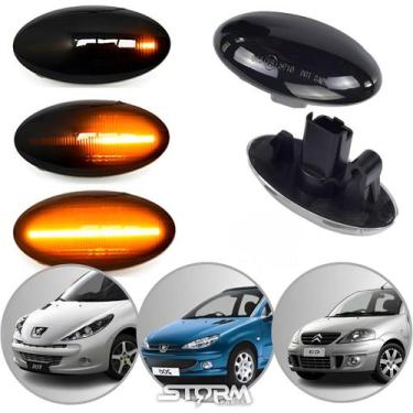 Imagem de Par Seta Pisca Dinâmica Peugeot 206 207 307 Citroen C3 Lâmpada Led sin