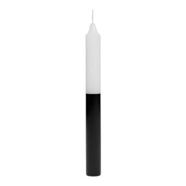 Imagem de Vela Branca e Preta Palito Comum Bicolor 1 Unidade  Proteção, Limpeza 