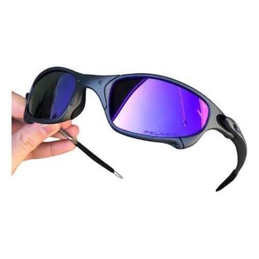 Imagem de Óculos Juliet Metal Ferro Lupa Mandrak 24k Mc Top Lente Roxo - Congrat