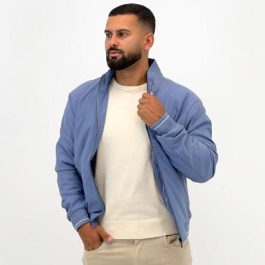 Imagem de Jaqueta Dyordhana Bomber com Zíper Masculina, G, Azul denim