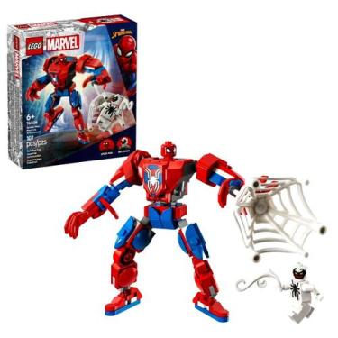 Imagem de LEGO Marvel Spider-Man Homem Aranha Mech vs Anti-Venom Robô Articulado