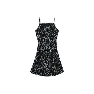 Imagem de Vestido de Viscose Estampado Marialícia Ref. 183656, Preto, P