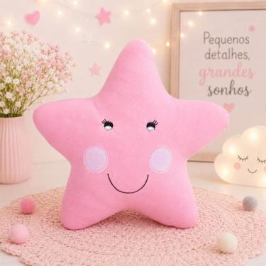 Imagem de Almofada Estrela Para Quarto do Bebê Enfeite Menina Menino Infantil - 