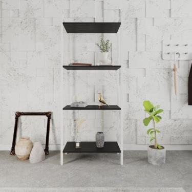 Imagem de Estante de Livros Industrial 60CMX146CM Multiuso 4 Prateleiras Active 
