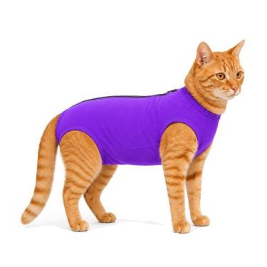 Imagem de Roupa Protetora Pós-Cirúrgica Pet Para Castração de Gato Fêmea - Cor R