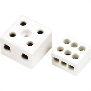 Imagem de Conector Foxlux Porcelana 10Mm Trifasico - Kit C/50 Unidades