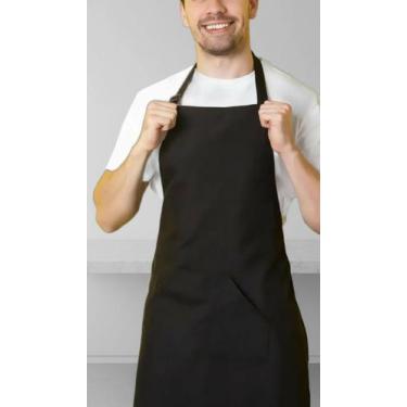 Imagem de Avental de Cozinha Preto Poliéster Unissex 85x65cm - Congratulations S