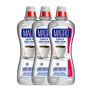 Imagem de Kit 3 Unid.Adoçante Magro Tradicional Líquido 200Ml