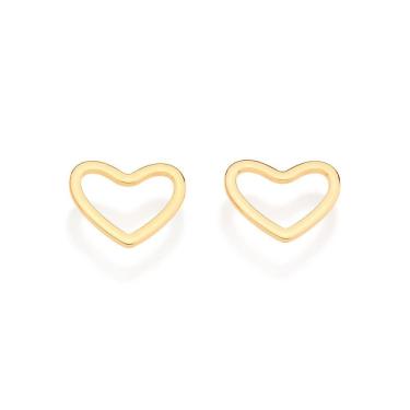 Imagem de Brinco coração vazado folheado a ouro - Coleção Ana Hickmann
