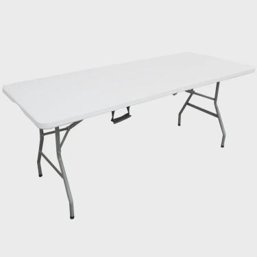 Imagem de Mesa de Camping Praia Dobrável 180x74 para 6 Pessoas em Aço e Vira Maleta Importway IWMCD-18376