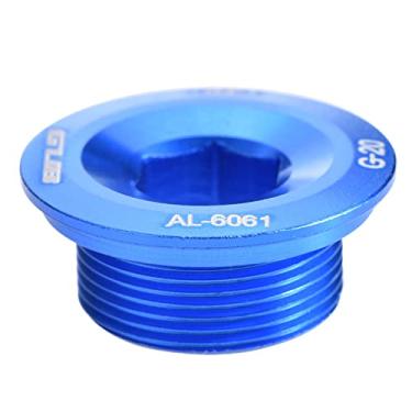 Imagem de parafusos de braço de manivela de cabeça hexagonal de bicicleta,Parafusos de braço de manivela, parafuso de fixação de manivela de liga de alumínio(Blue)