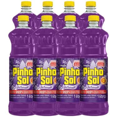 Imagem de Kit Desinfetante Pinho Sol Lavanda 1L com 8 unidades