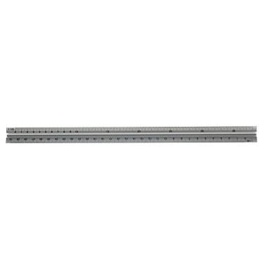 Imagem de Régua de escala triangular, SENRISE 30 cm 6 escalas de alumínio de plástico escala de arquivo para estudantes, artesãos, arquitetos e engenheiros, HA1392A, Prata, 1Pcs