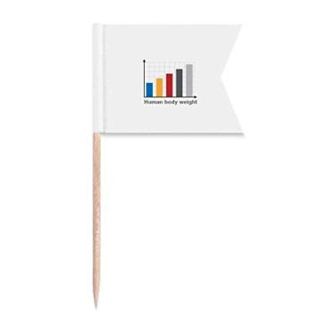 Imagem de Marcadores de palito de dente Charts People para ganho de peso e placa de queijos