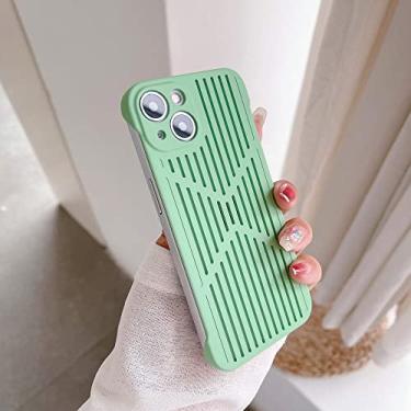 Imagem de Estojo de dissipação de calor respirável ultrafino sem moldura para iPhone 13 12 11 Pro Max plástico rígido Candy Color Cover, verde, para iphone 12