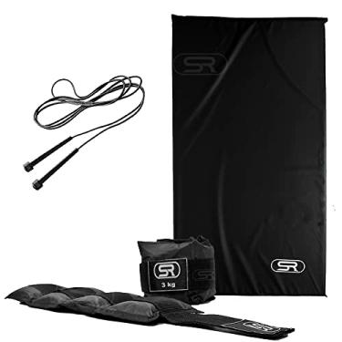 Imagem de Kit Colchonete Musculação + Caneleira Peso 3kg + Corda Pular