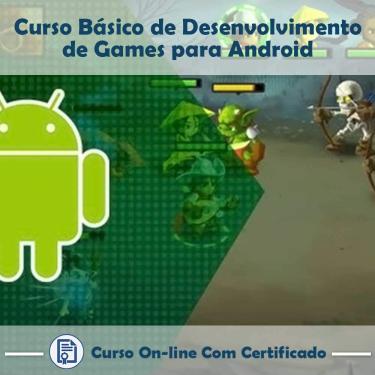 Imagem de Curso online em videoaula Desenvolvimento de Games para Android - Básico com Certificado + 2 brindes