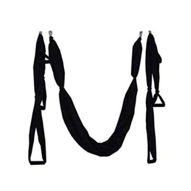 Imagem de Bestgift – Ferramenta de inversão de rede aérea para ioga e balanço para academia e casa, preta, 250 x 150 cm