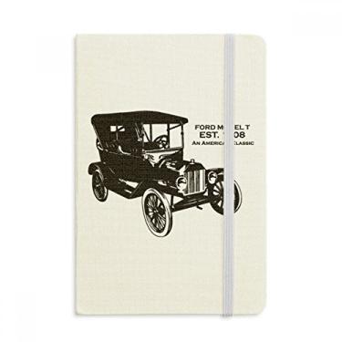 Imagem de Caderno clássico preto com estampa mecânica de carros, capa dura em tecido oficial