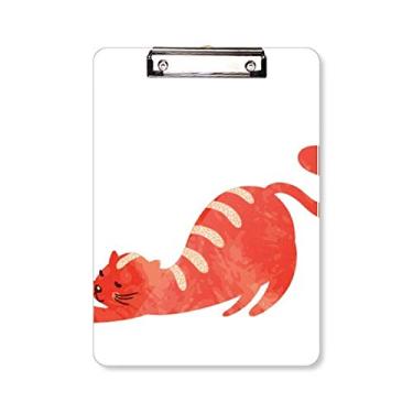 Imagem de Placa de apoio para quadro de prancheta A4 com desenho de gato