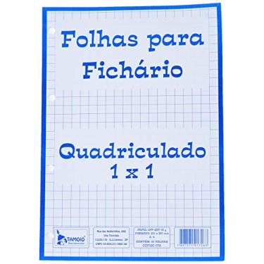 Imagem de Bloco Para Fichario Universitário Quadriculado Branco 1x1cm 50 Folhas - Pacote com 05 Tamoio, Multicor