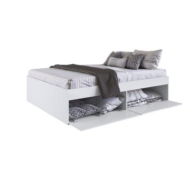 Imagem de Cama Queen com 4 Portas 160 Tókio Branco - Art In Móveis