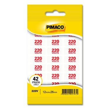 Imagem de Pimaco Sinalização 220V 1,2x2,6cm 2 folhas- 42 etiquetas - 970863