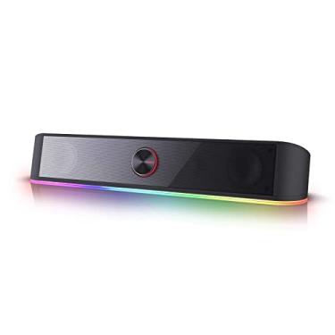 Imagem de Redragon GS560 RGB Desktop Soundbar, alto-falante de computador de 2.0 canais com barra de iluminação dinâmica, sincronização de luz de áudio/monitor, retroiluminado com controle de
