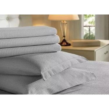 Imagem de Colcha Piquet Queen Gênova 100% Algodão Teka Cor Cinza Luxo