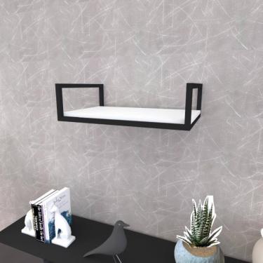 Imagem de Prateleira Industrial Suspensa Estante Parede Nicho Branco Cozinha Escritorio Sala Quarto Infantil