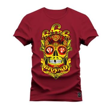 Imagem de Camiseta T-Shirt Confortável Estampada Buda Brand Bordo G