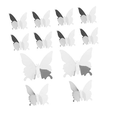 Imagem de Gadpiparty 48 Unidades borboleta espelho papel de parede quarto infantil adesivos decorativos de parede decoração enfeite de parede para casa enfeite de parede borboletas 3d PVC