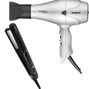 Imagem de Kit Taiff -  Secador Fox Ion S Prata 2100W 127V + Prancha Style Prata Pro Titanium 230ºc Bv
