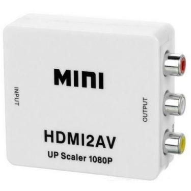 Imagem de Mini Adaptador Conversor Hdmi Para Rca 2Av 1080P